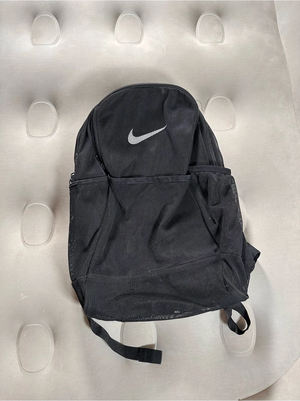 Nike Brasilia MESH 9.0 IX Backpack Retro Y2K Charcoal 2000s School Travel Bag